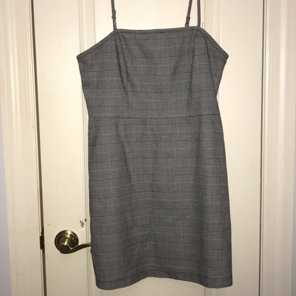 Plaid Spaghetti Strap Bodycon Mini Dress